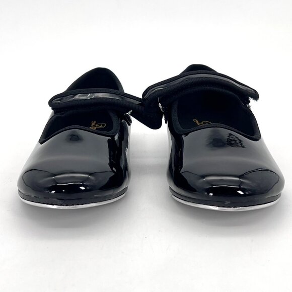 Dance Class Mary Jane Beginner Tap Shoes Childs Size 2.5 Black Patent Size New - Picture 7 of 13
